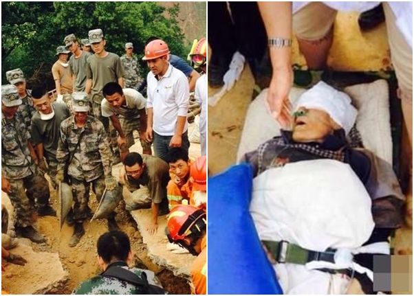 PHOTOS: 88-year-old woman rescued after being buried in rubble for nearly 50 hours in Yunnan