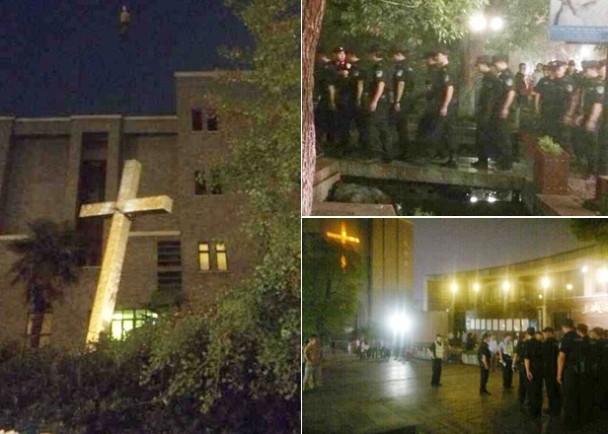 1,000 armed police besiege historic Hangzhou church to tear down cross