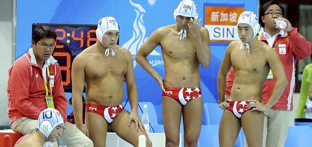 Singapore water polo team faces backlash over controversial 'moon-on-groin' swim trunks