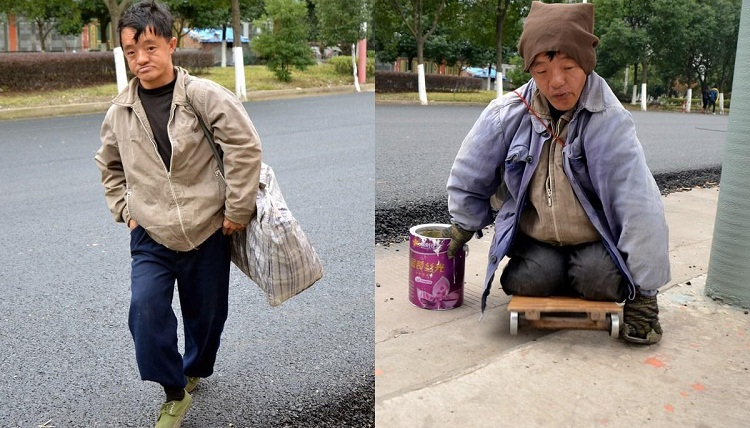 PHOTOS: 'Legless' beggar in Zhejiang miraculously transforms into able-bodied gentleman