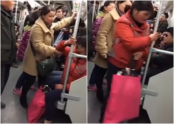 WATCH: Shanghai Metro passenger steals seat back after offering it to ungrateful woman