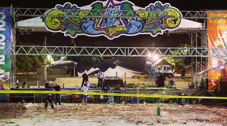 Woman dies and nearly 500 injured after colored powder causes explosion at Taiwan water park